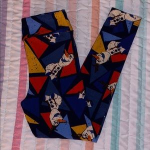 Lularoe LLR Girls SM OLAF Frozen Leggings